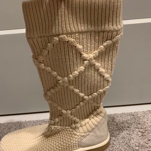 Classic Argyle Knit Boots